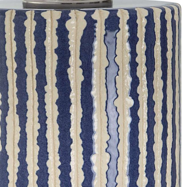 Uttermost® Havana Cobalt Glazed Stripes Table Lamp-4