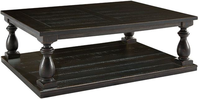 Signature Design by Ashley® Mallacar 2-Piece Black Living Room Table Set-1