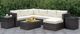 Furniture of America® Ilona Brown/Beige Aluminum/Faux Rattan/Fabric Outdoor Ottoman-2