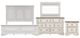 Liberty Furniture Abbey Park 4-Piece Antique White/Weathered Brown California King Panel Bedroom Set-0