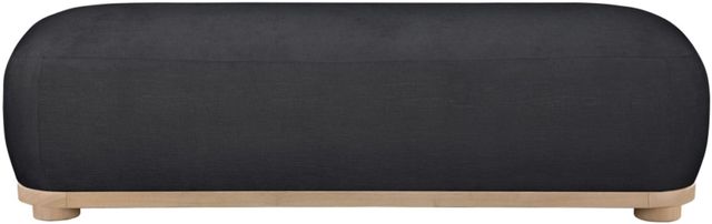 Meridian Furniture Calum Black/Natural Chenille Fabric Bench-1