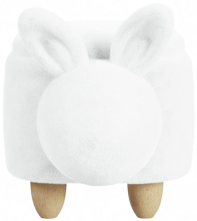 Elements International Animal Stools White Rabbit Storage Youth Stool-3