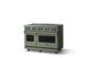 Viking® 5 Series 48" Eucalyptus Pro Style Induction Range with Polished Chrome Trim-2