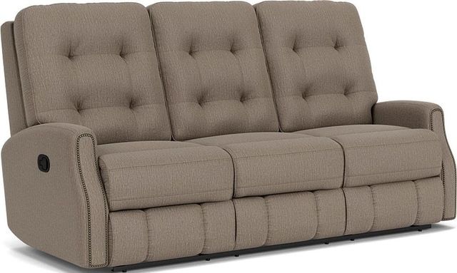 Flexsteel® Devon Brown Pewter Reclining Sofa-0
