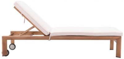 Zuo® Modern Cozumel Beige/Natural Lounge Chair-2
