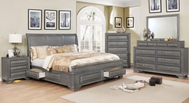 Mazin Furniture Milton Grey Dresser-2