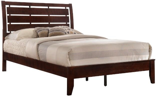 Crown Mark Evan Brown Queen Panel Bed-0