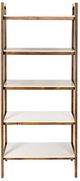 Olliix by Madison Park Pecan/Cream White Parker Bookcase-0