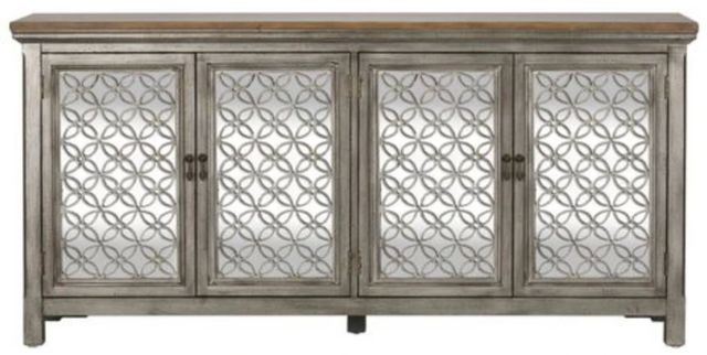 Liberty Furniture Westridge Brown/Wirebrushed Gray 72" Accent Cabinet-2