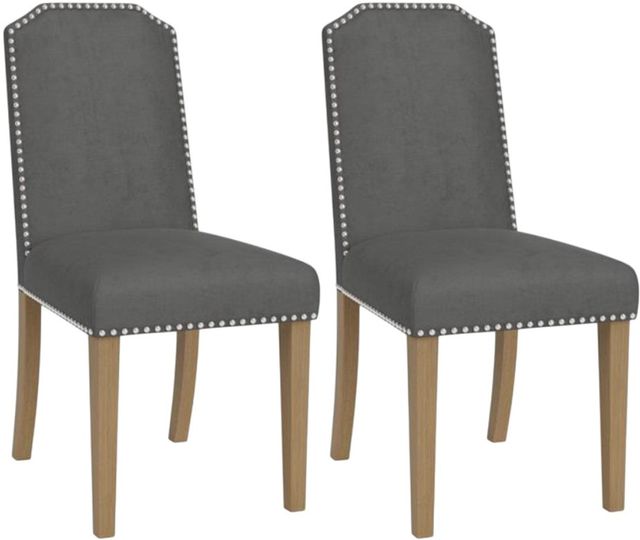 Riverside Furniture Mix-N-Match Chairs 2-Piece Slate Clipped Top Upholstered Side Chair Set-0
