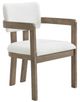 Elements International Portland Gray/Snow White Arm Chair -0
