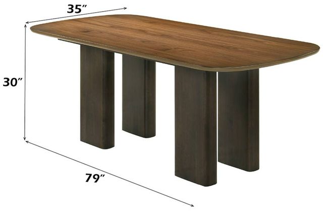ACME Furniture Delina Walnut Dining Table-2