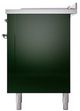 Ilve® Nostalgie II Noblesse 60'' Emerald Green Pro Style Dual Fuel Range with Chrome Trim-3