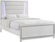 Elements International Moondance White Queen Panel Bed-0