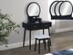 Crown Mark Cecilia 3-Piece Black Vanity Set-1