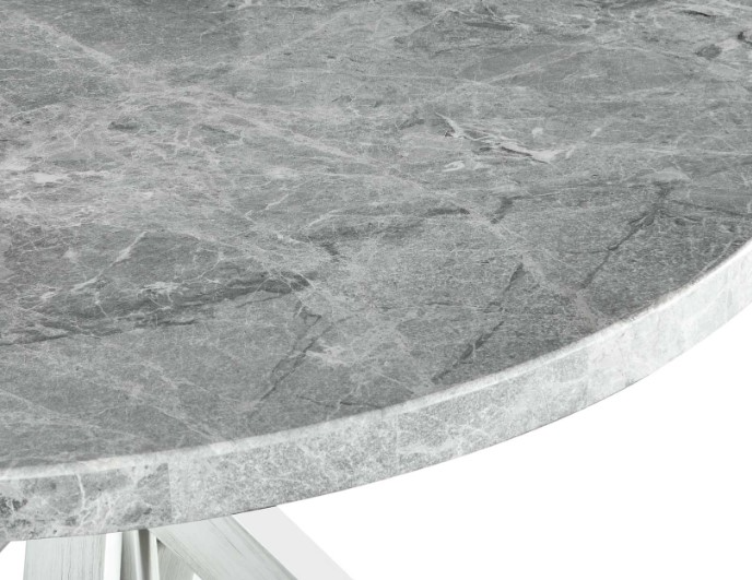 Steve Silver Co. Canova Gray Dining Table with White Base