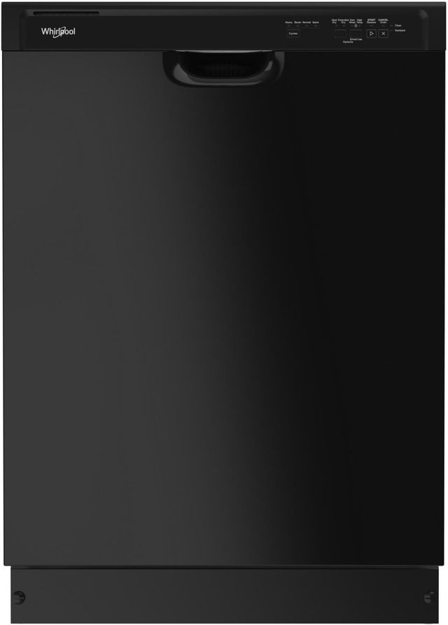 Whirlpool® 24" Black Front Control Built In Dishwasher-0