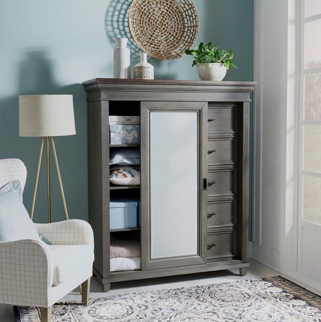aspenhome® Caraway Aged Slate Sliding Door Chest-1