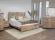 International Furniture Direct Natural Parota Two-Tone Eastern King Panel Bed-2