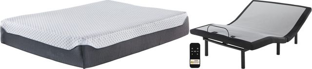 Sierra Sleep® by Ashley® Chime Elite 2-Piece 12" Memory Foam and Good Adjustable Base King Mattress Set-0
