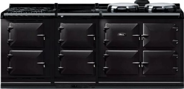 AGA™ eR7 210 Classic Cast Iron 83" Gloss Black Pro Style Dual Fuel Range-0