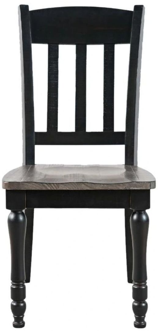 Jofran Inc. Madison County Vintage Black Ladderback Dining Side Chair-2