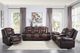 Homelegance® Briscoe Brown Manual Reclining Glider Loveseat-1