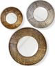 Harp & Finial® Regina 3-Piece Bronze/Silver Mirror Set-0