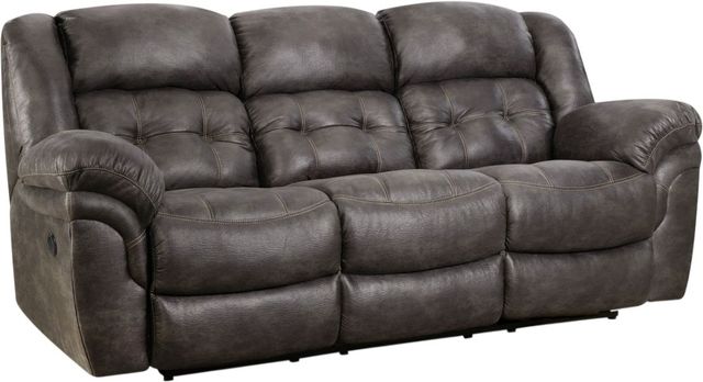 HomeStretch Frontier Charcoal Double Power Reclining Sofa-0