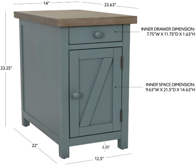 Coast2Coast Home™ Belsey Gray Side Table with Slate Base-2