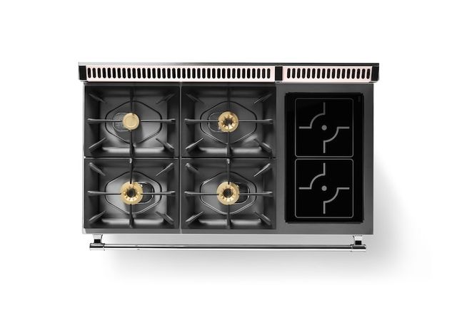 Viking® Tuscany 48" Blush Pro Style Dual Fuel Range with 2 Induction-2