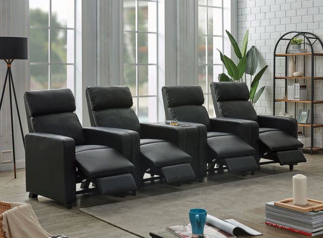 Coaster® Toohey 5-Piece Black Home Theater Seating Set-3