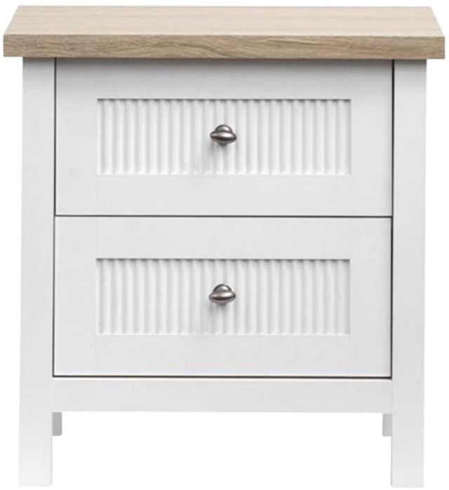 Magnussen Home® Windmill Harbour White Whisp/Sand Nightstand-2
