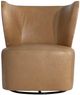 Bernhardt Oliver Bernhardt Living Brown Leather Swivel Chair-2