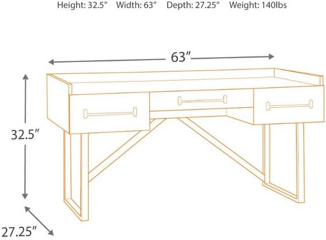 Signature Design by Ashley® Starmore Brown 63" Office Desk-2