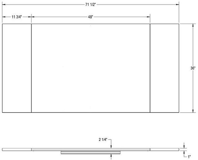 Amisco Customizable Amelia 72" Rectangular Extendable Table with 1" Thermo Fused Laminate Top and 2 Leaves-2