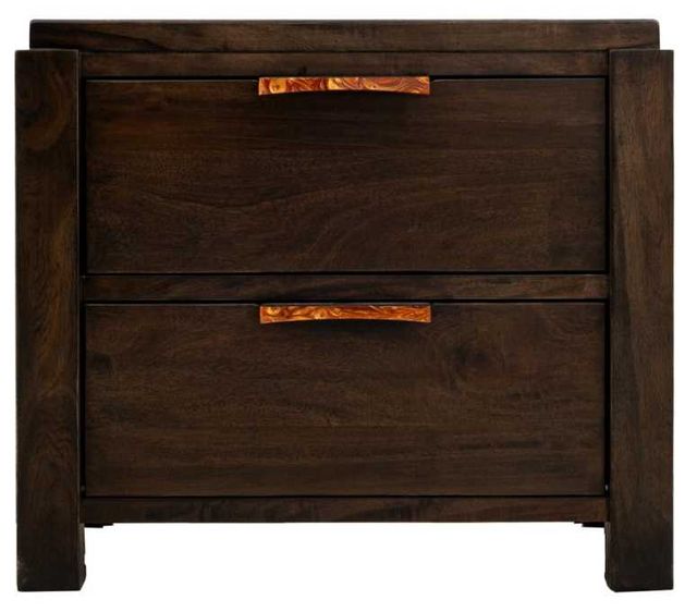 International Furniture Direct Raramuri Black Nightstand-0