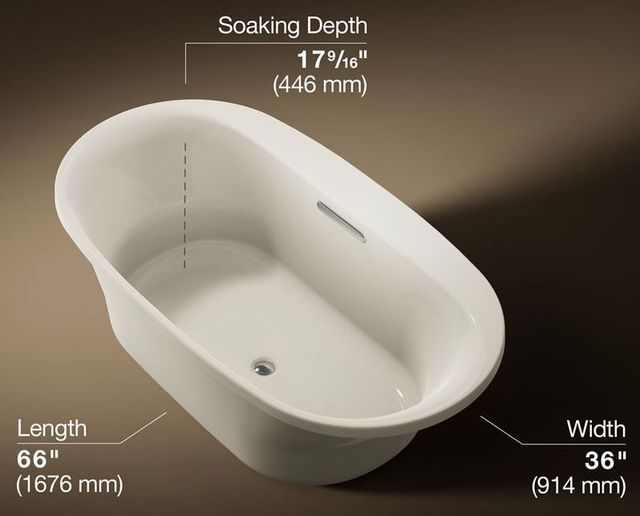 KOHLER® Underscore® Biscuit 65.5" x 35.75" Drop-In/Undermount Bath-2