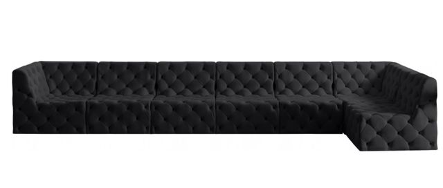 Meridian Furniture Tuft 7-Piece Black Modular Sectional Set-1