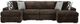 Signature Design by Ashley® Midnight-Madness 4-Piece Chocolate U-Shape Sectional and Double Chaise-0