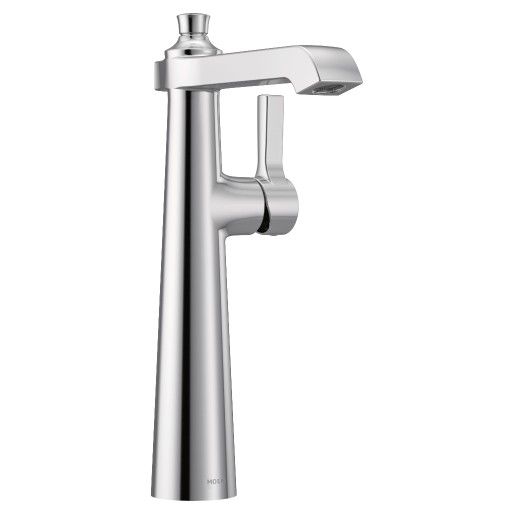 Moen® Flara Chrome One-Handle High Arc Bathroom Faucet-0