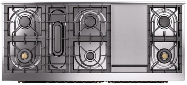 Ilve® Nostalgie II Series 60" Custom RAL Color Pro Style Dual Fuel Range-2