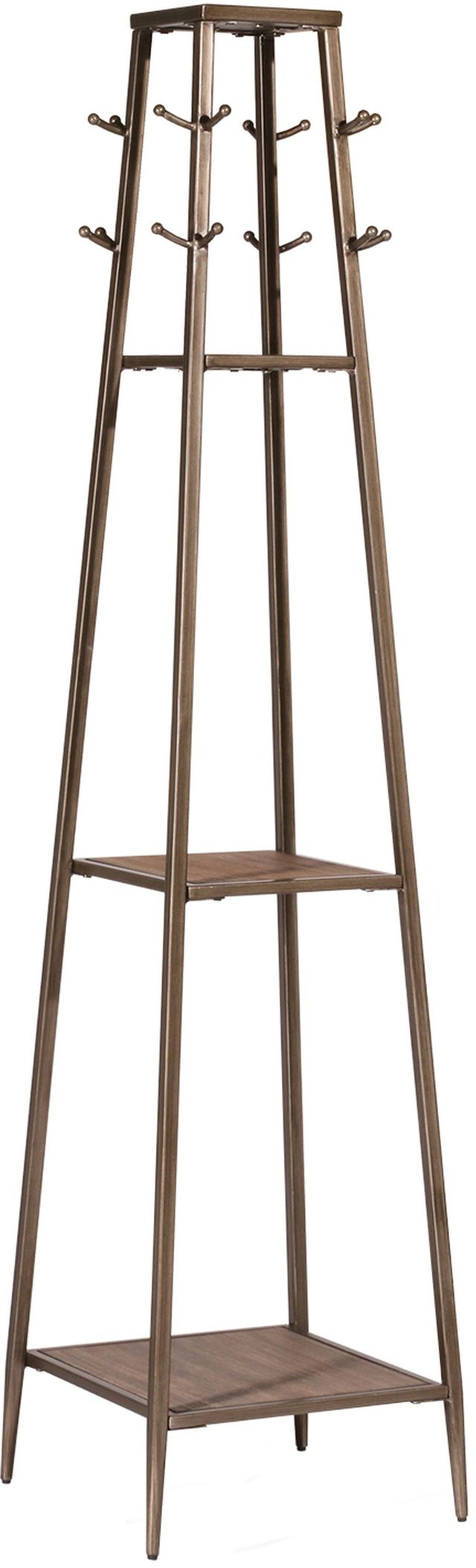 HH2 Home Crofton Black Coat Rack with Three Shelves-0