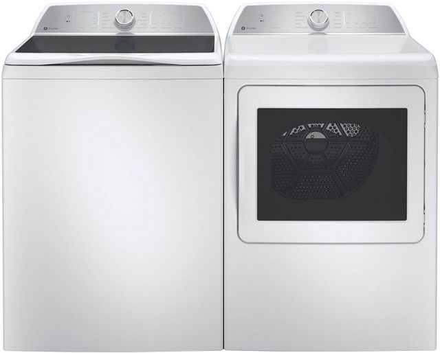 GE Profile™ White Top Load Washer & Gas Dryer Laundry Pair-0