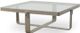 Century® Grand Tour Furniture Porter Glass Top Cocktail Table with Dove Grey Base-0