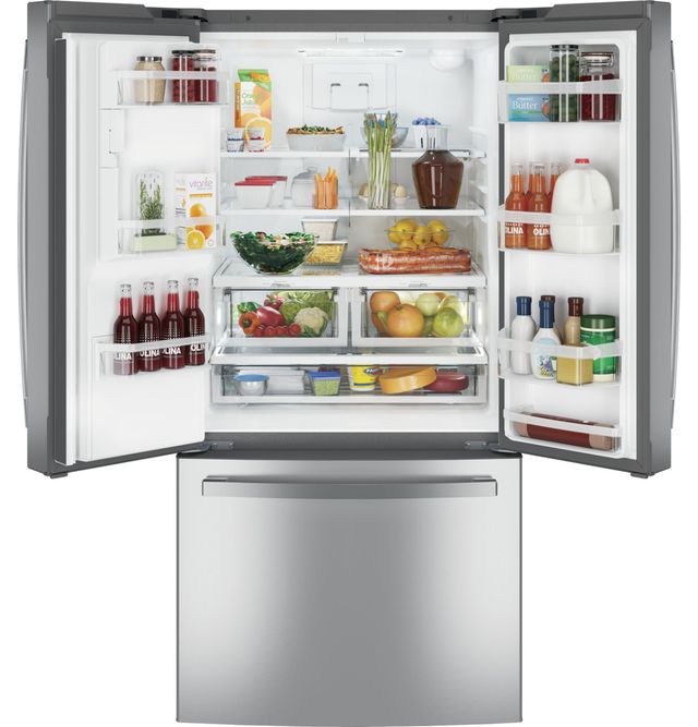 GE® 33" 23.6 Cu. Ft. Fingerprint Resistant Stainless Steel French Door Refrigerator-2