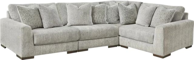 Signature Design by Ashley® Regent Park 4-Piece Pewter L-Shape Sectional Sofa-0