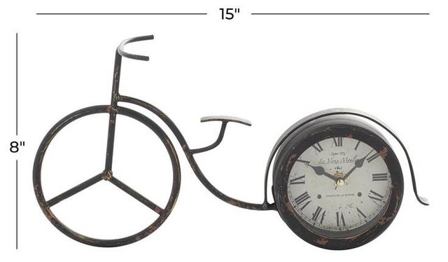 Deco Marche Black Bike Clock-3