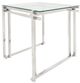 Sagebrook Home 24" Glass Top Side Table with Silver Base-2
