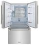 ZLINE Autograph Edition 36" 28.9 Cu. Ft. Stainless Steel Standard-Depth French Door Fingerprint-Resistant Refrigerator with External Water Dispenser and Dual Ice Maker in Polished Nickel Helix Handles-3
